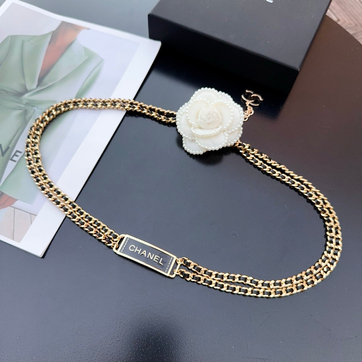 Chanel 2026 CC Logo Plaque Waist Belt 213244