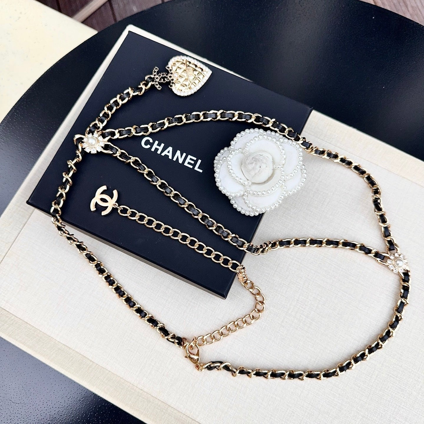 Chanel 2026 Crystal Charm Chain Belt 215186