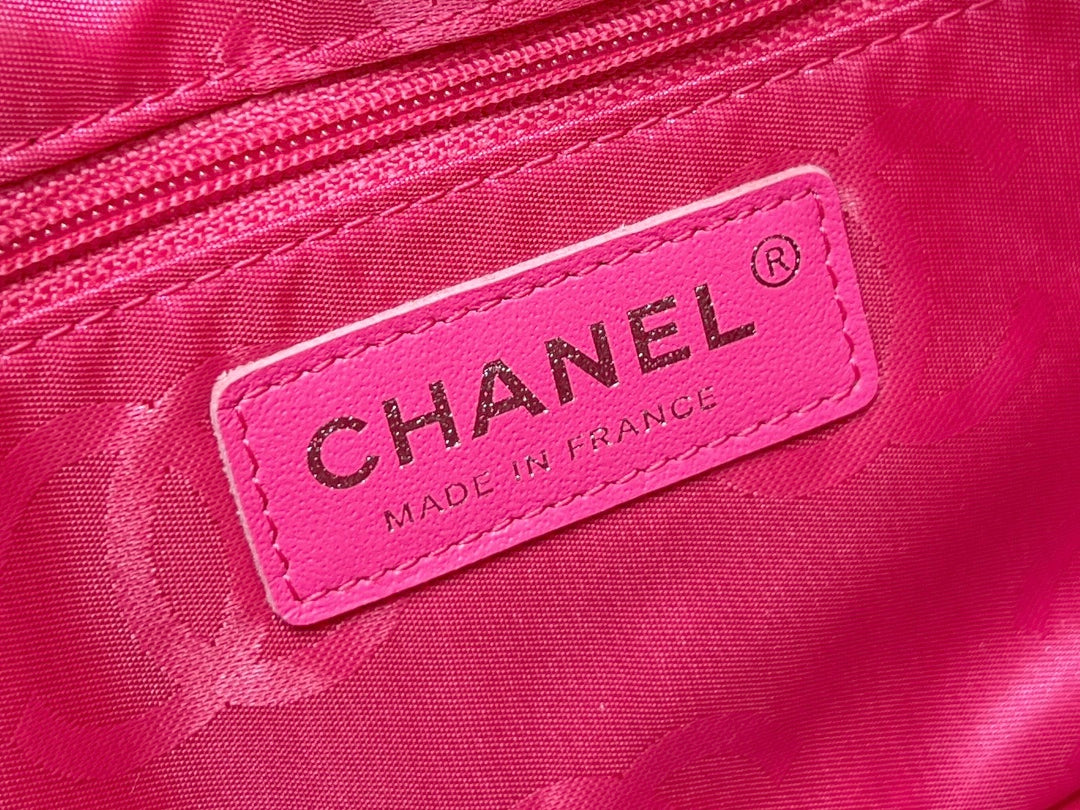 Chanel 2026 Cambon Ligne Bag 21cm Black White Quilted Lambskin