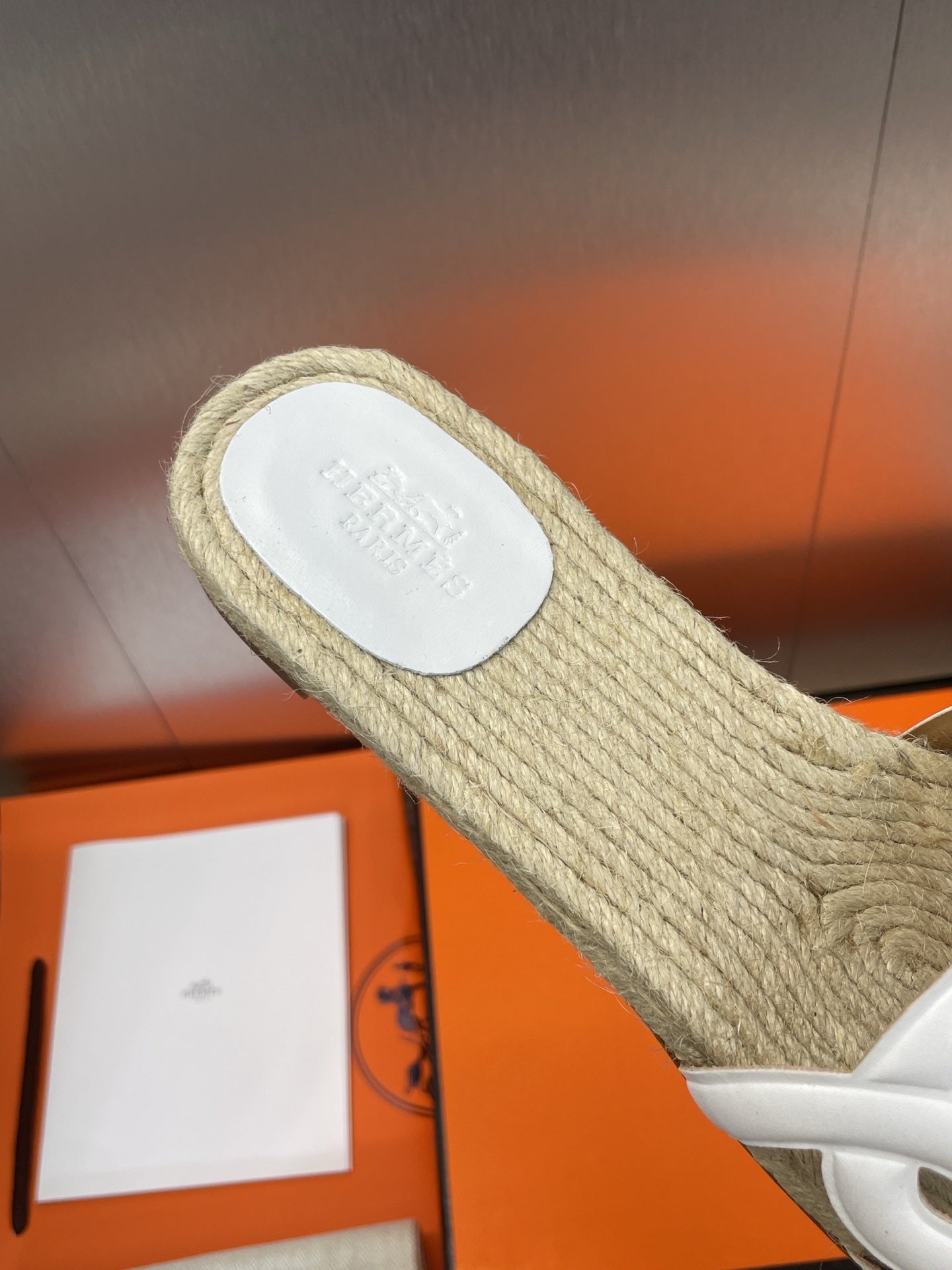 Hermes 2026 Famosa Espadrilles White Beige Straw Leather 400390