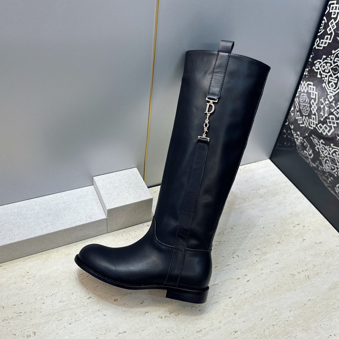 Dior 2026 Diorly Shiny Boots Black Calfskin 966532