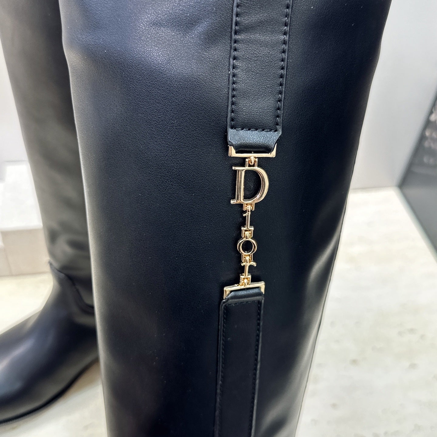 Dior 2026 Diorly Shiny Boots Black Calfskin 966532