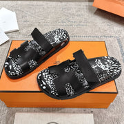 Hermes 2026 Chypre Sandal With Leopard Print 842028