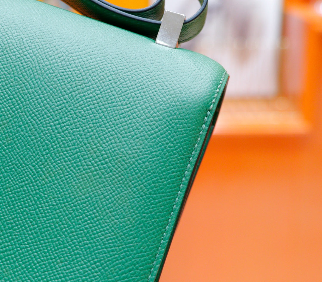 constance 24 dark green epsom leather gold hardware