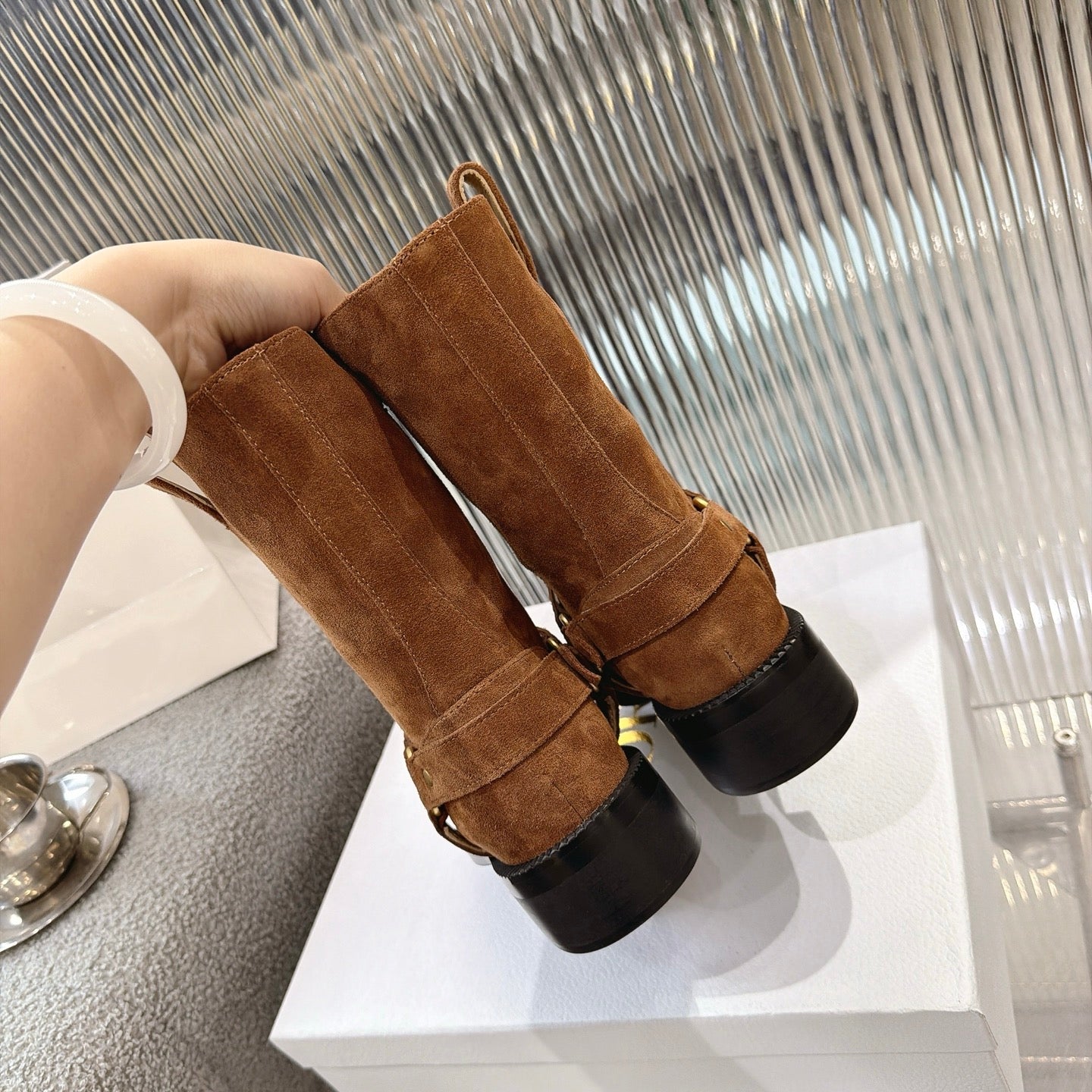 Dior 2026 Bolt Ankle Boot 35mm Suede Calfskin 927513