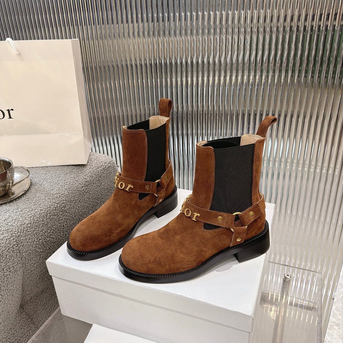 Dior 2026 Boots 35mm Suede Calfskin 927509