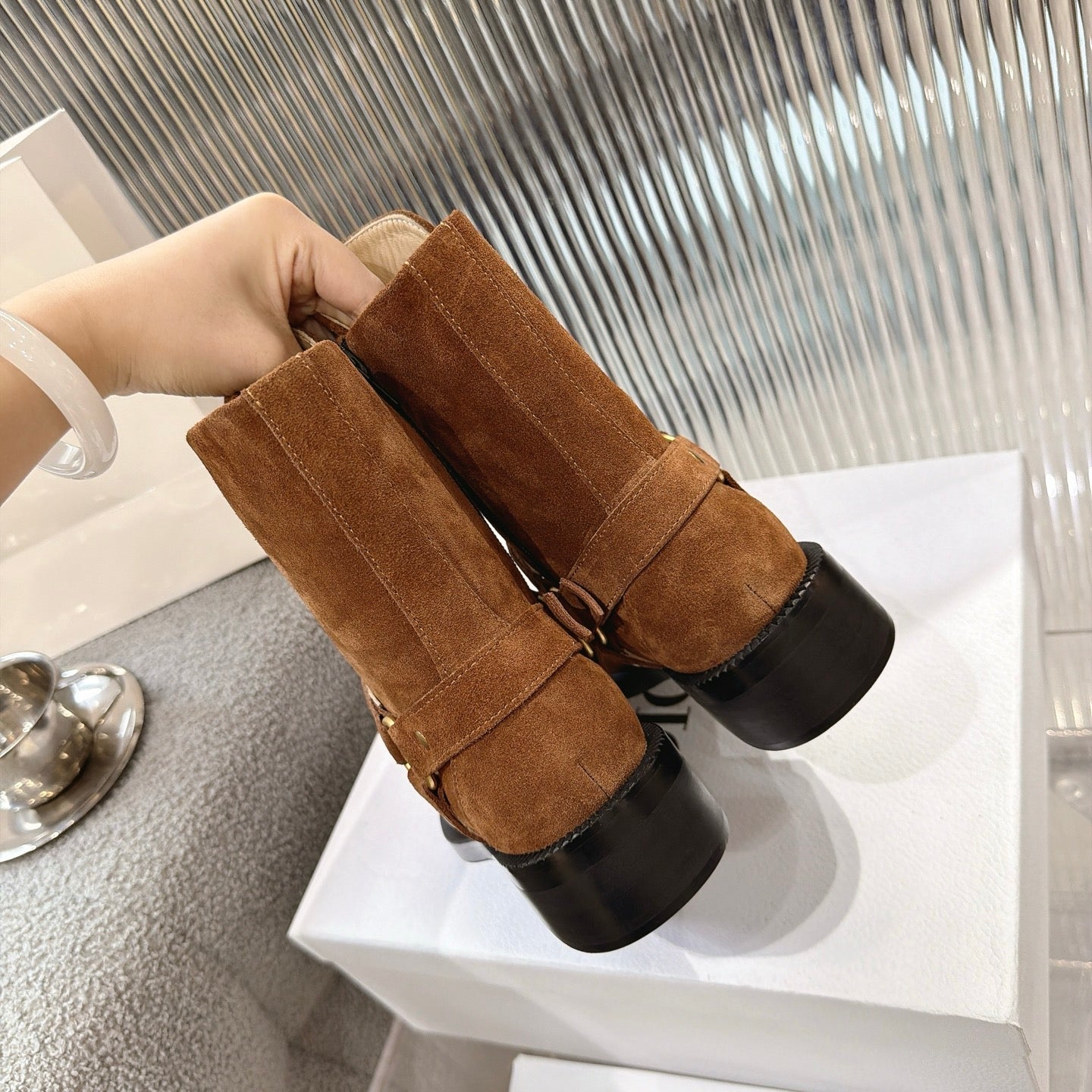 Dior 2026 Ankle Boots 35mm Suede Calfskin 927505