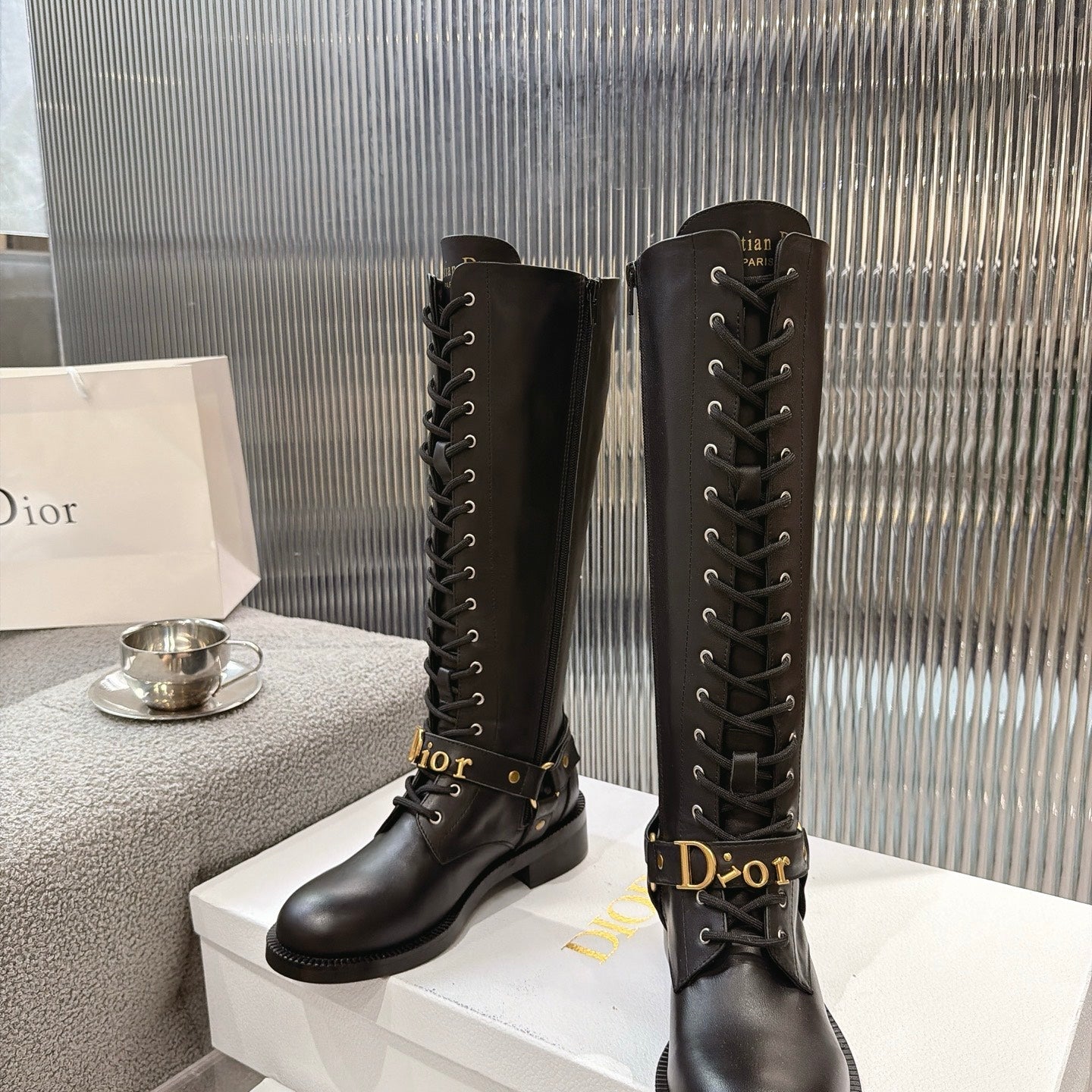 Dior 2026 Knee High Boots Suede Calfskin 927507