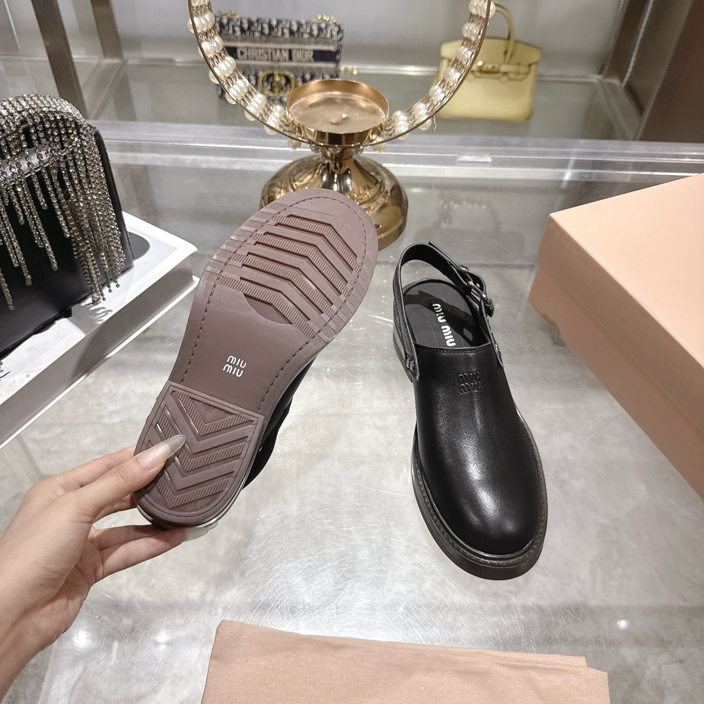 Miumiu 2026 Foule Mule Cowhide 951507