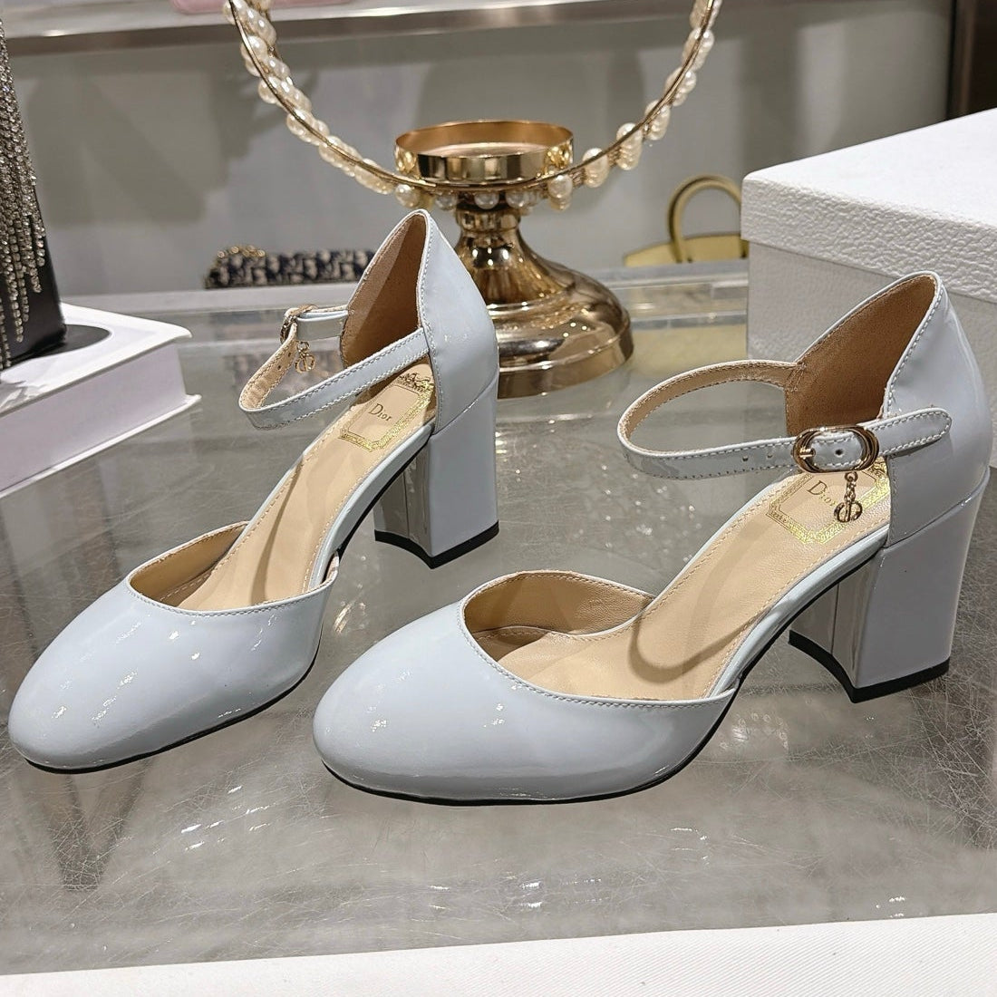 Dior 2026 High-Heeled Sandals 85mm Patent Leather 951371