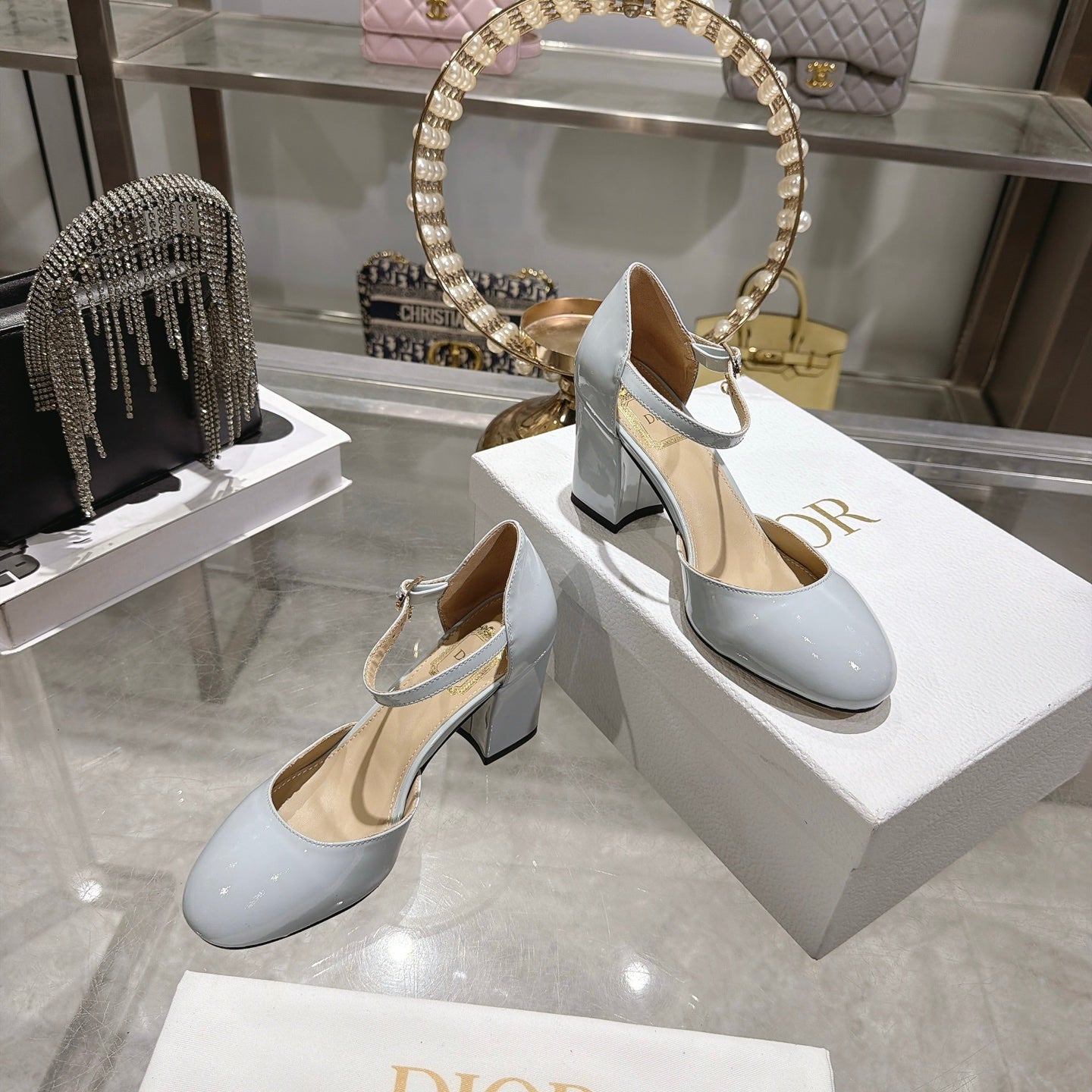 Dior 2026 High-Heeled Sandals 85mm Patent Leather 951371