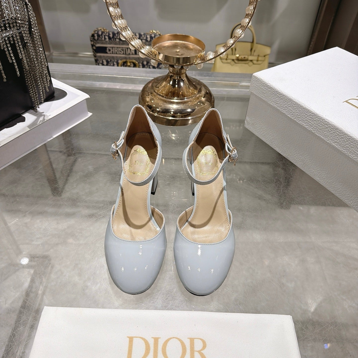 Dior 2026 High-Heeled Sandals 85mm Patent Leather 951371