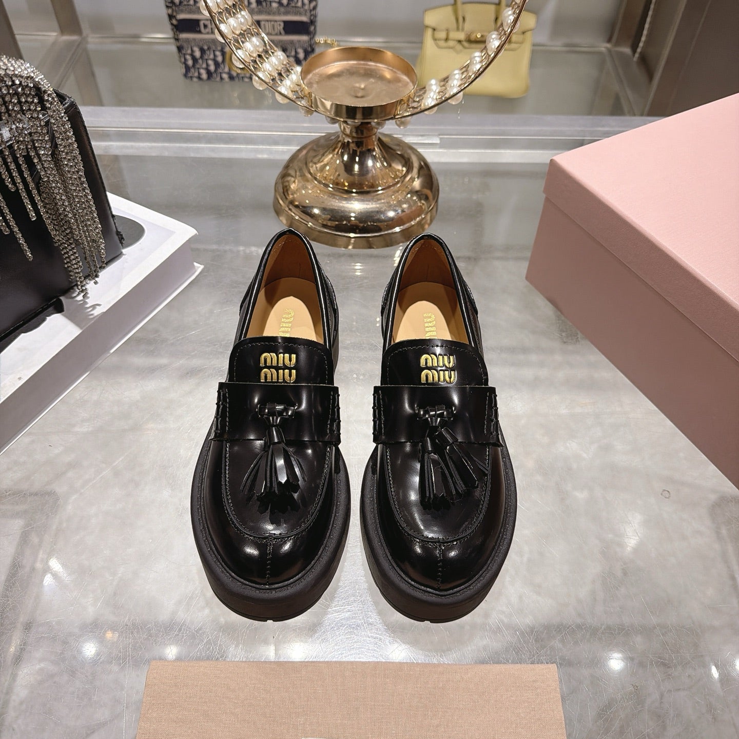 Miumiu 2026 Smooth Loafers Cowhide 951434