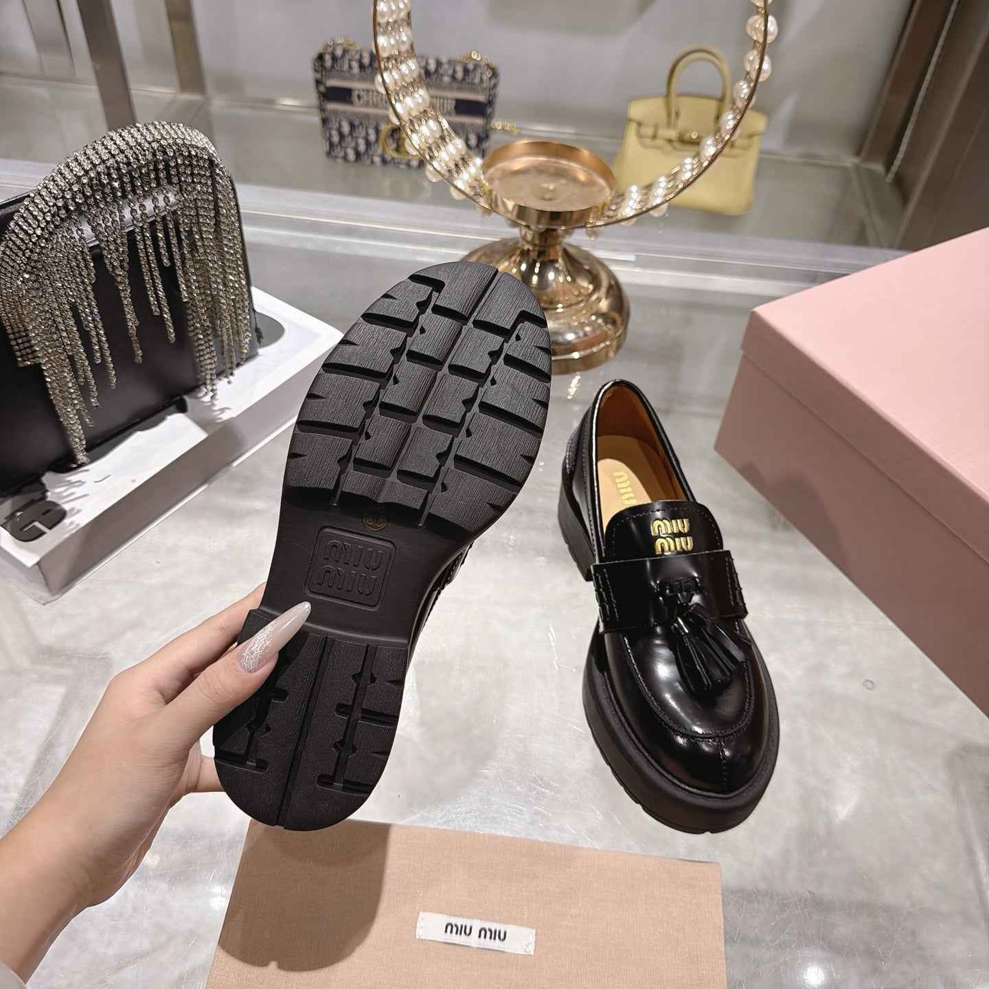 Miumiu 2026 Smooth Loafers Cowhide 951434