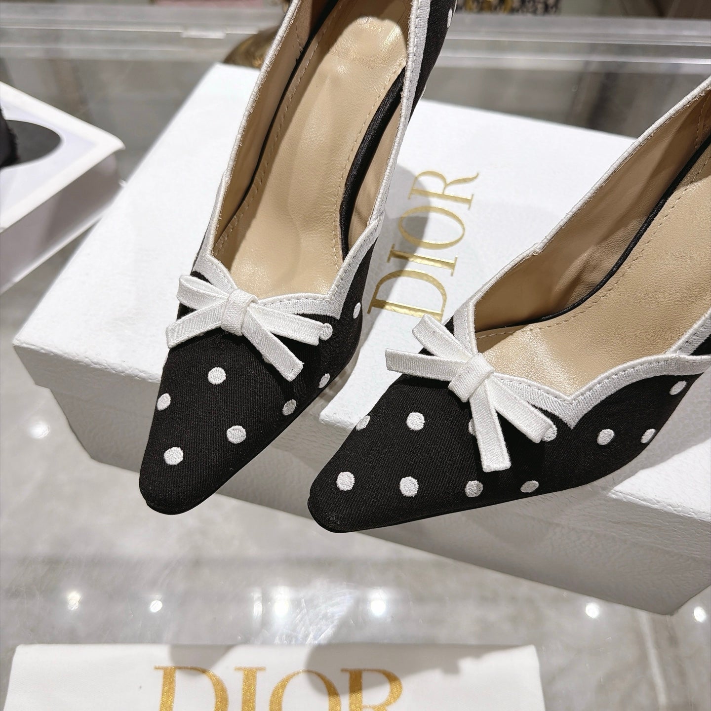 Dior 2026 Embroidered Romance Pumps 85mm Cotton 951396