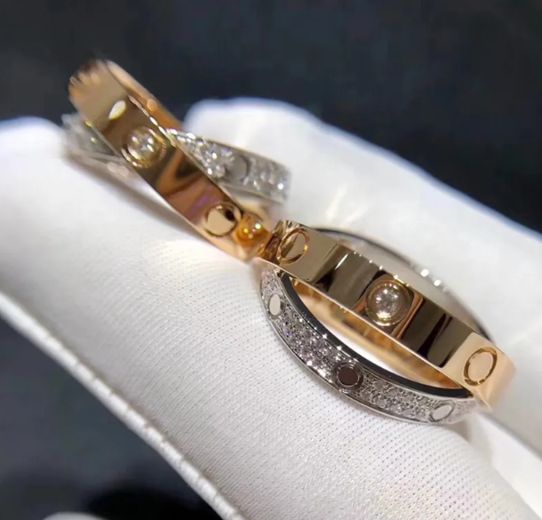 Cartier Two-Tone Diamond Crossover Ring