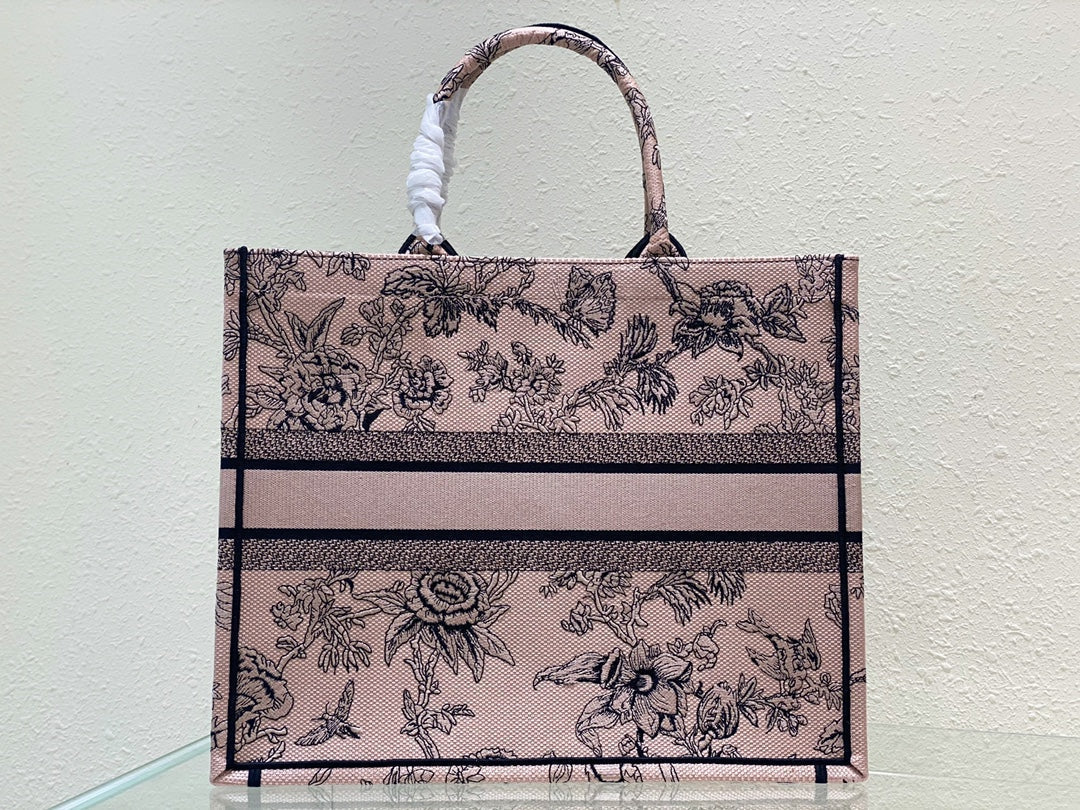 Large CD Book Tote 42cm Jardin Botanique Pink
